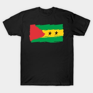 São Tomé and Príncipe painted flag T-Shirt